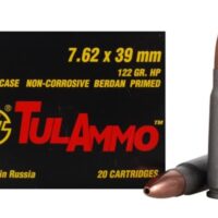 Tul 7.62x39 Ammo 122gr HP Steel Case UL076202