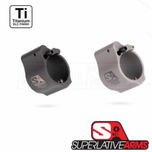 Superlative Arms Adjustable Titanium Gas Block - Set Screw Mount