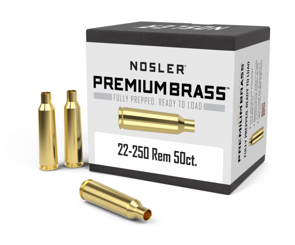 Nosler 22-250 Rem Premium Brass (50ct) - BRN10065