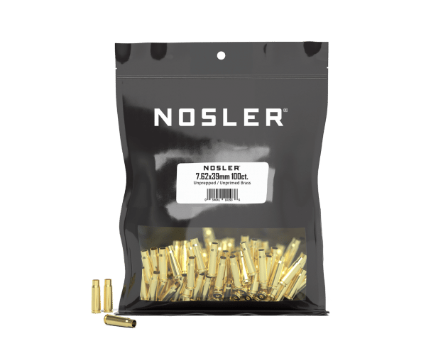 Nosler 7.62x39mm Bulk Unprepped Brass  (100ct) - BRN10193