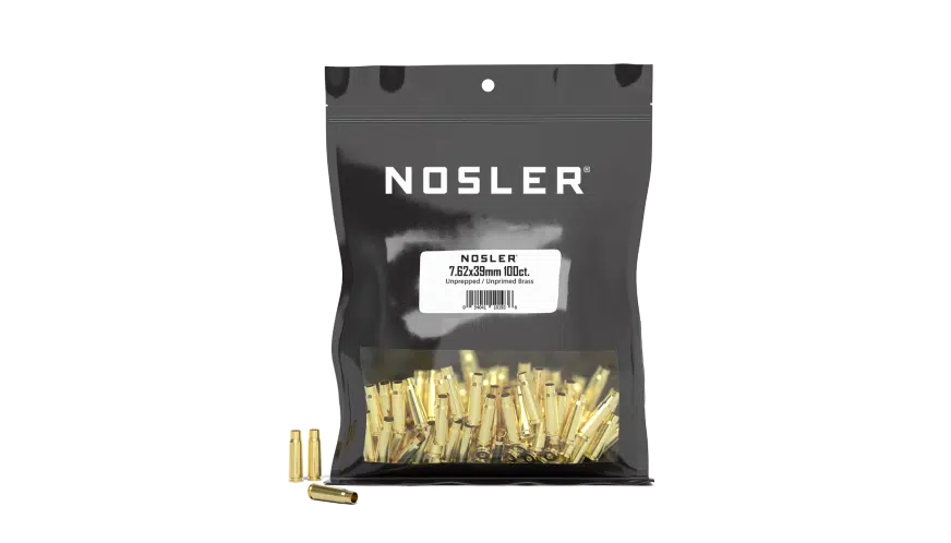 Nosler 7.62x39mm Bulk Unprepped Brass  (100ct) - BRN10193