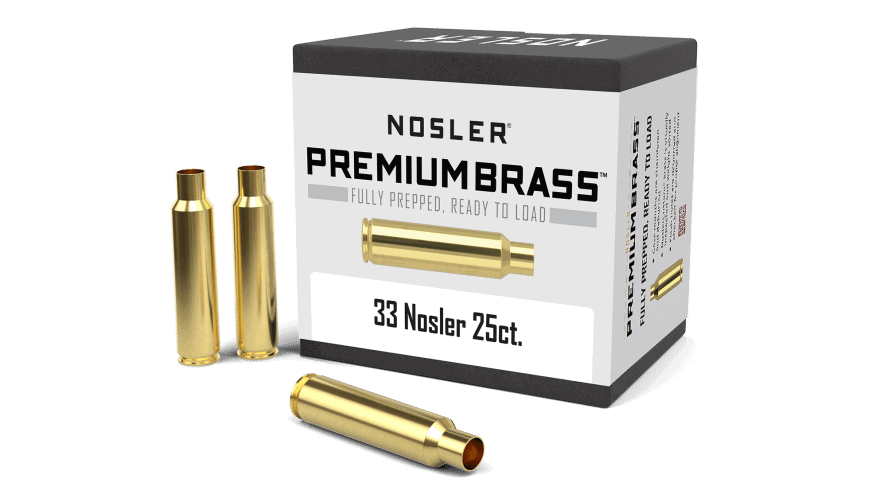 Nosler 33 Nosler Premium Brass (25ct) - BRN10222