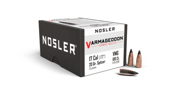 Nosler 17 Caliber 20gr FB Tipped Varmageddon  (100ct) - BN17210