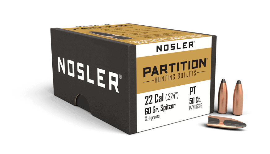 Nosler 22 Cal 60gr Partition (50ct) - BN16316