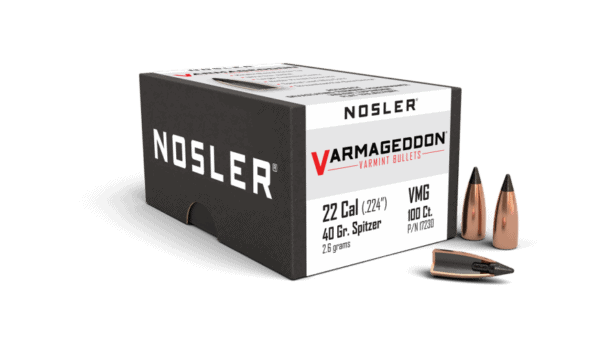 Nosler 22 Caliber 40gr FB Tipped Varmageddon  (100ct) - BN17230