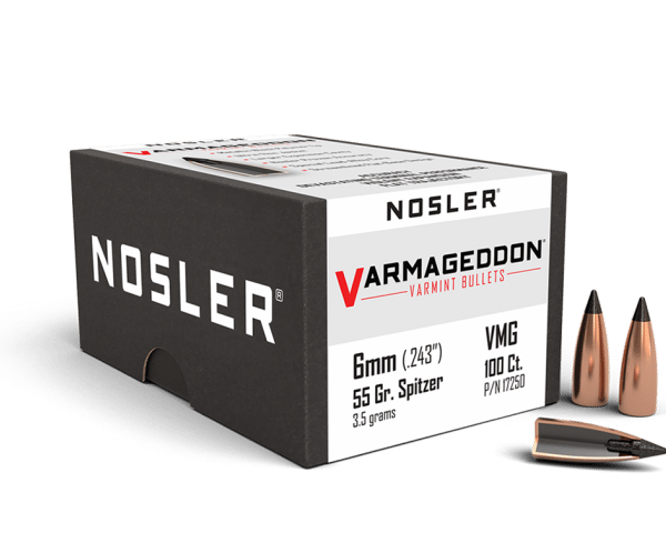 Nosler 6mm 55gr FB Tipped Varmageddon  (100ct) - BN17250