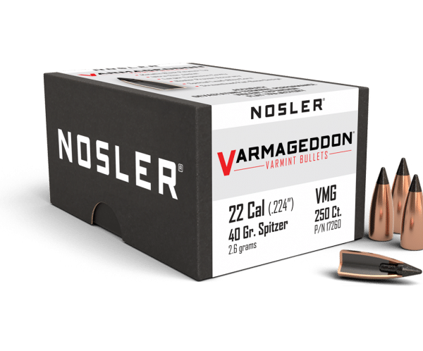 Nosler 22 Caliber 40gr FB Tipped Varmageddon (250ct) - BN17260