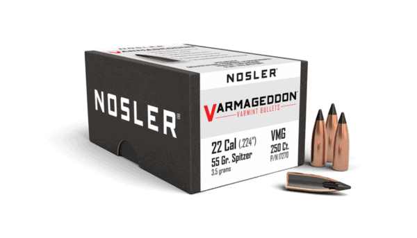 Nosler 22 Caliber 55gr FB Tipped Varmageddon (250ct) - BN17270