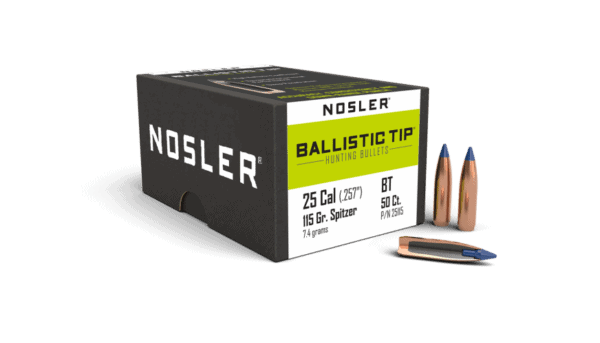 Nosler 25 Caliber 115gr Ballistic Tip Hunting (50ct) - BN25115