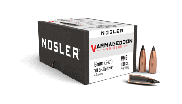 Nosler 6mm 70gr FB Tipped Varmageddon (100ct) - BN26123