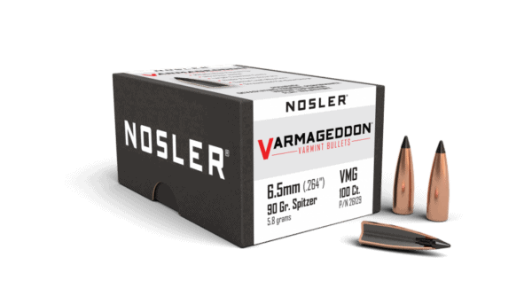 Nosler 6.5mm 90gr FB Tipped Varmageddon (100ct) - BN26129