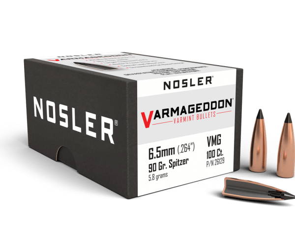 Nosler 6.5mm 90gr FB Tipped Varmageddon (100ct) - BN26129