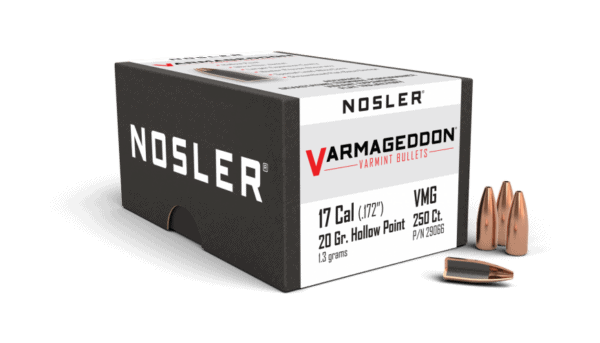 Nosler 17 Caliber 20gr FBHP Varmageddon (250ct) - BN29066