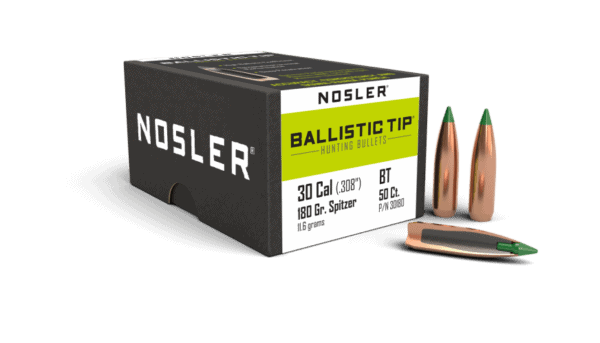 Nosler 30 Caliber 180gr Ballistic Tip Hunting (50ct) - BN30180