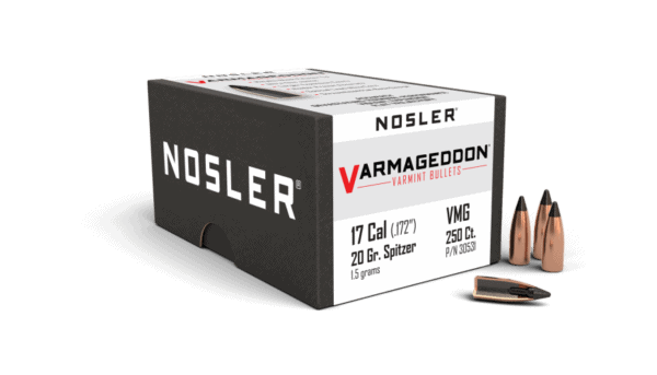 Nosler 17 Caliber 20gr FB Tipped Varmageddon  (250ct) - BN30531