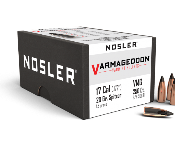 Nosler 17 Caliber 20gr FB Tipped Varmageddon  (250ct) - BN30531