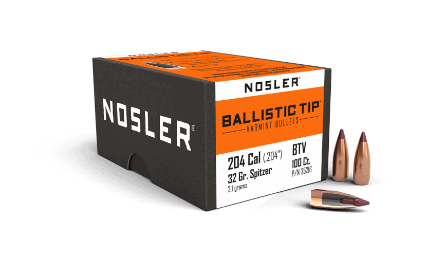 Nosler 204 Caliber 32gr Ballistic Tip Varmint  (100ct) - BN35216