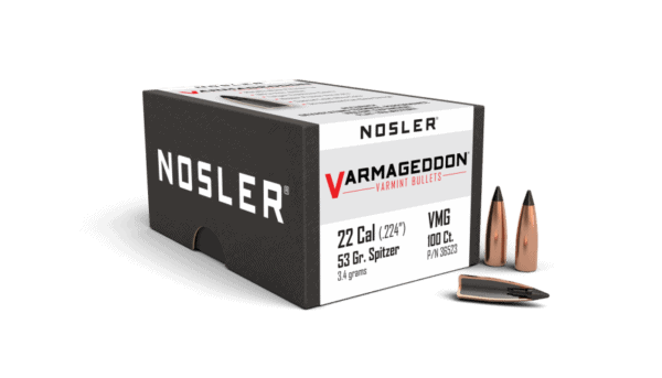 Nosler 22 Caliber 53gr FB Tipped Varmageddon Bullet  (100ct) - BN36523
