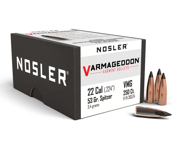 Nosler 22 Caliber 53gr FB Tipped Varmageddon Bullet  (250ct) - BN36524