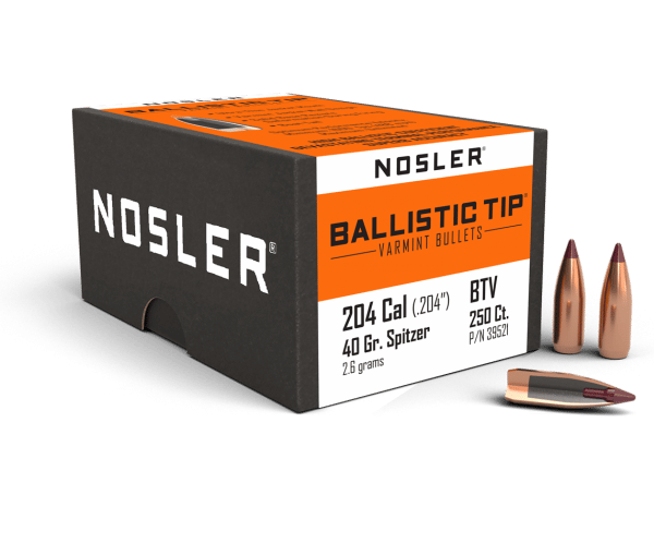 Nosler 204 Caliber 40gr Ballistic Tip Varmint  (250ct) - BN39521