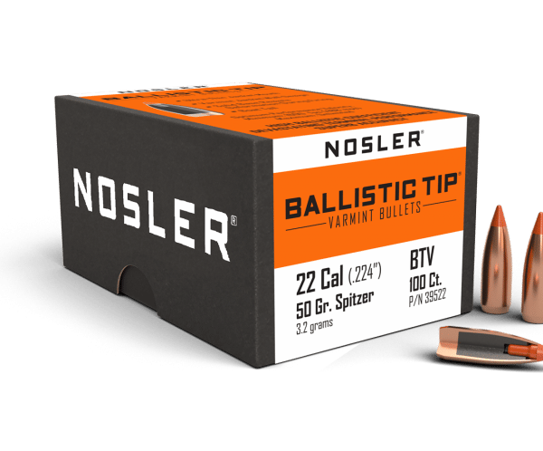 Nosler 22 Caliber 50gr Ballistic Tip Varmint  (100ct) - BN39522