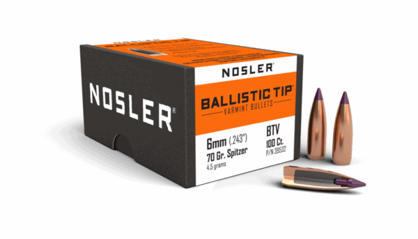 Nosler 6mm 70gr Ballistic Tip Varmint (100ct) - BN39532