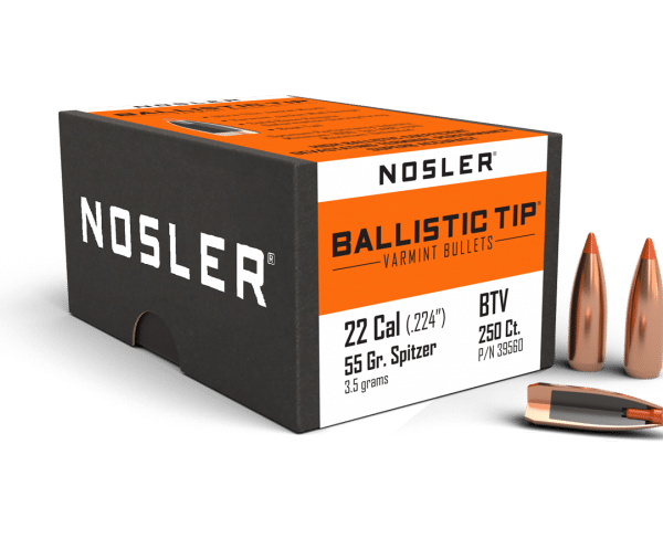 Nosler 22 Caliber 55gr Ballistic Tip Varmint (250ct) - BN39560