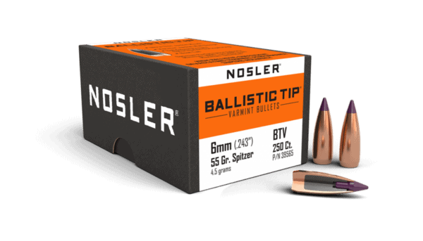 Nosler 6mm 55gr Ballistic Tip Varmint  (250ct) - BN39565