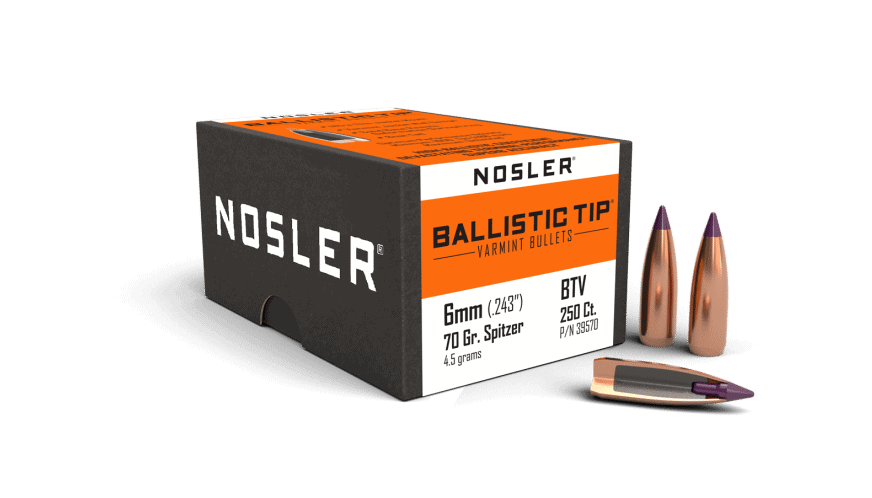 Nosler 6mm 70gr Ballistic Tip Varmint  (250ct) - BN39570
