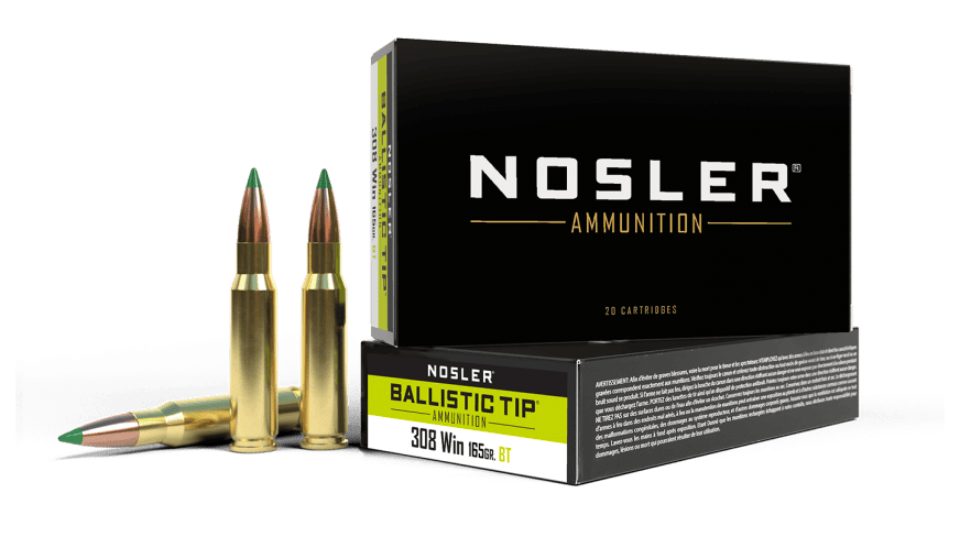 Nosler 308 Winchester 165gr Ballistic Tip Hunting Ammunition (20ct) - 40063