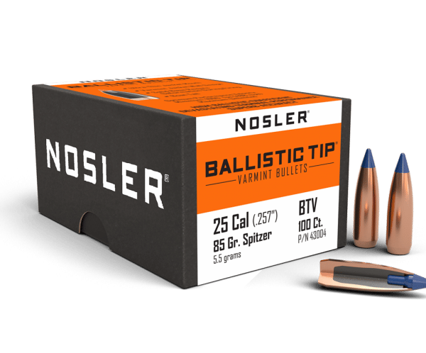 Nosler 25 Caliber 85gr Ballistic Tip Varmint (100ct) - BN43004