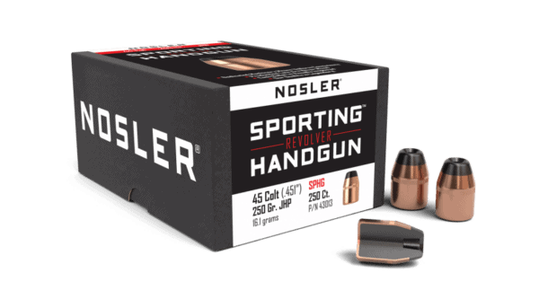Nosler 45 Colt 250gr JHP Sporting Handgun  (100ct) - BN43013