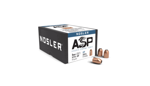 Nosler 9mm 147gr JHP ASP (250ct) - BN43258