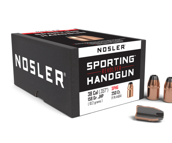 Nosler 38 Caliber 158gr JHP Sporting Handgun  (250ct) - BN44841