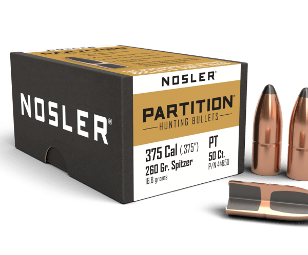 Nosler 375 Caliber 260gr Partition (50ct) - BN44850