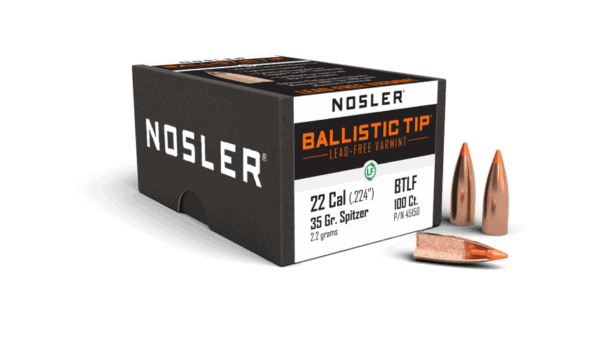 Nosler 22 Caliber 35gr Ballistic Tip Lead Free  (100ct) - BN45150