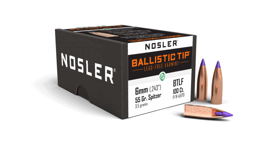 Nosler 6mm 55gr Ballistic Tip Lead Free (100ct) - BN45170