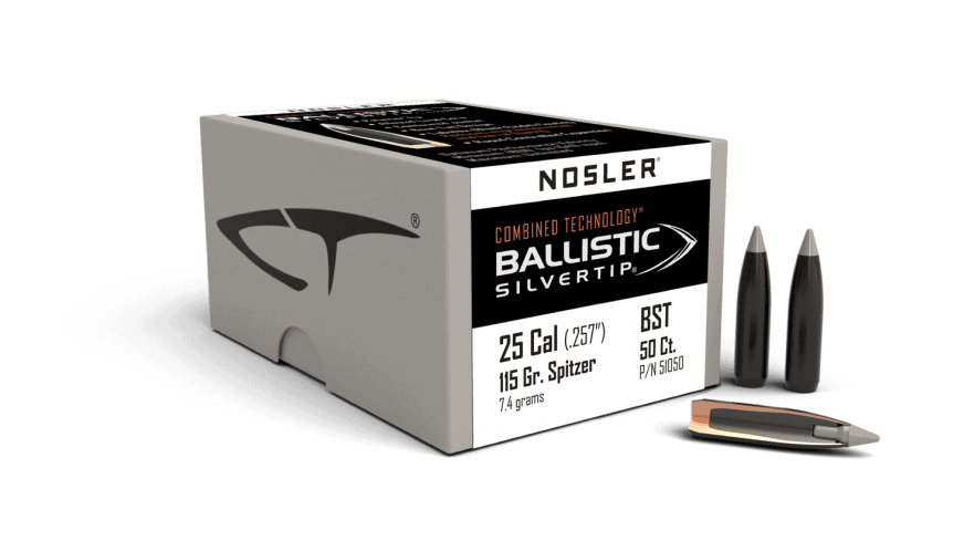 Nosler 25 Caliber 115gr Ballistic Silvertip (50ct) - BN51050