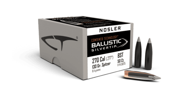 Nosler 270 Caliber 130gr Ballistic Silvertip  (50ct) - BN51075