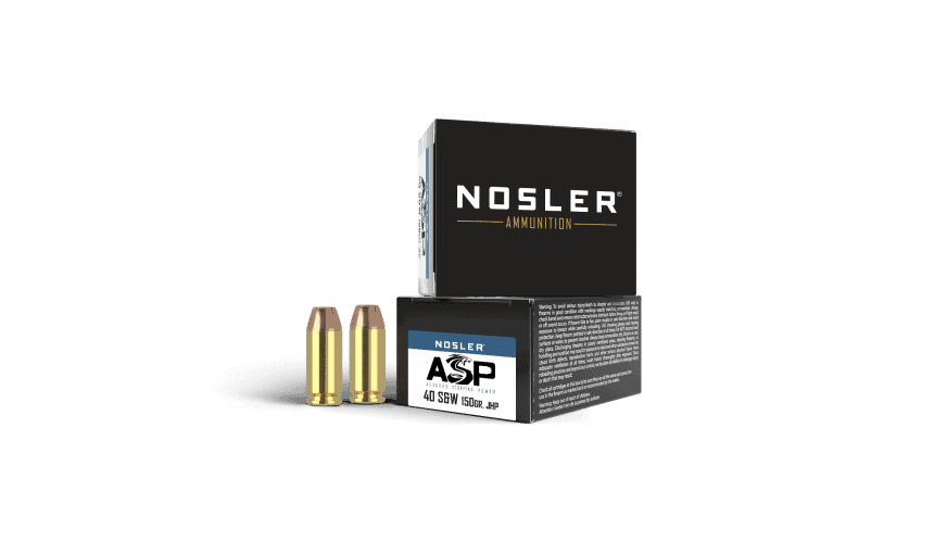 Nosler 40 S&W 150gr JHP ASP Handgun Ammunition (20ct) - 51283
