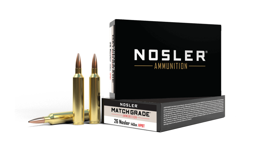 Nosler 26 Nosler 140gr Custom Competition Match Grade Ammunition (20ct) - 51288