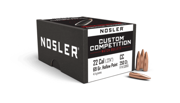 Nosler 22 Caliber 69gr HPBT Custom Competition (250ct) - BN53065