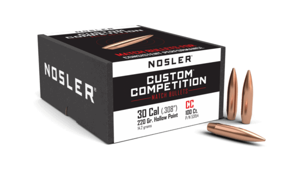 Nosler 30 Caliber 220gr HPBT Custom Competition  (100ct) - BN53154