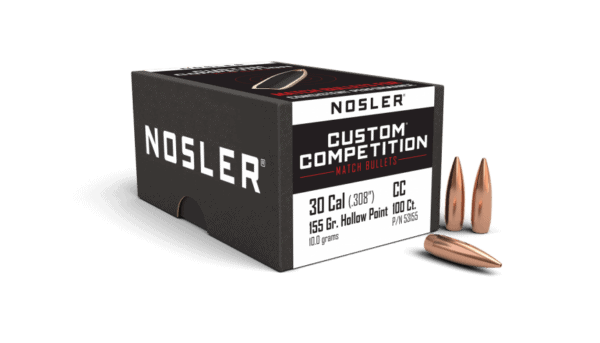Nosler 30 Caliber 155gr HPBT Custom Competition  (100ct) - BN53155