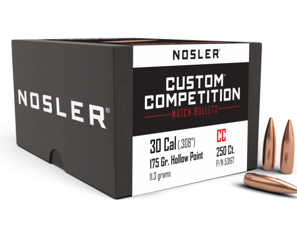 Nosler 30 Caliber 175gr HPBT Custom Competition (250ct) - BN53167