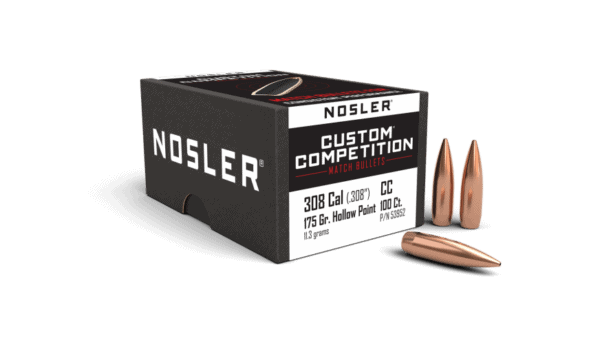 Nosler 30 Caliber 175gr HPBT Custom Competition  (100ct) - BN53952