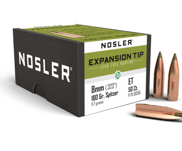 Nosler 8mm 180gr Expansion Tip Lead Free  (50ct) - BN59265