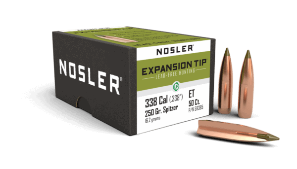 Nosler 338 Caliber 250gr Expansion Tip Lead Free  (50ct) - BN59385