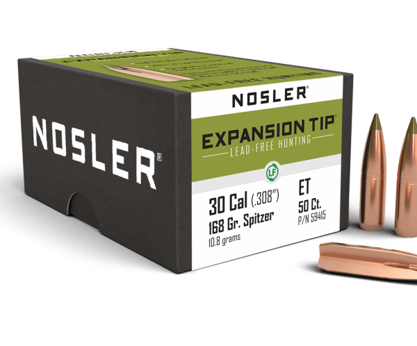 Nosler 30 Caliber 168gr Expansion Tip Lead Free  (50ct) - BN59415