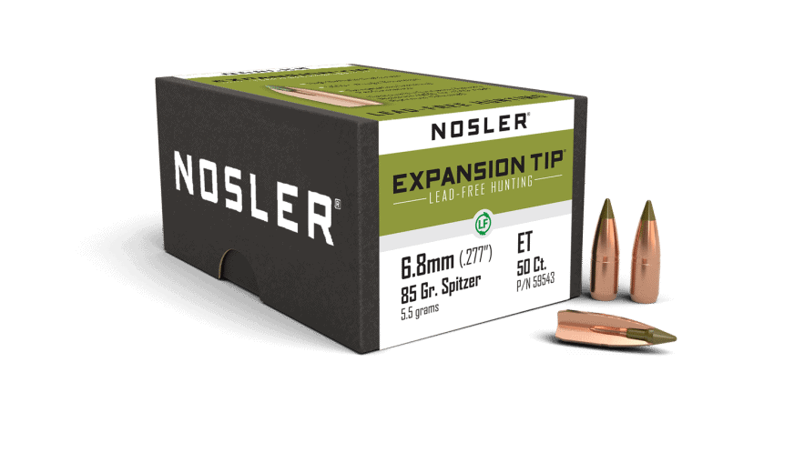 Nosler 6.8mm 85gr Expansion Tip Lead Free (50ct) - BN59543